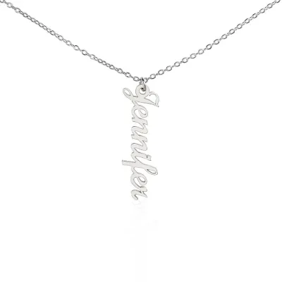 Classic Vertical Name Necklace